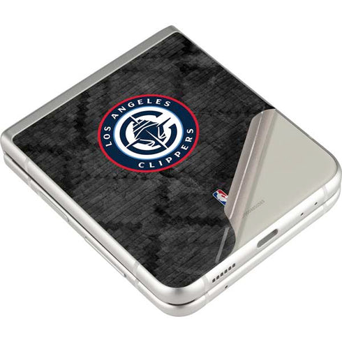 NBA Los Angeles Clippers Black Rust Galaxy Z Flip3 5G Skin